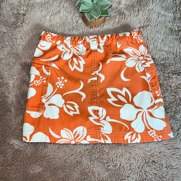 Mini Boden Orange and Blue Tropical Print Casual Skirts Set of 2 Size 9/10Y - Picture 9 of 15